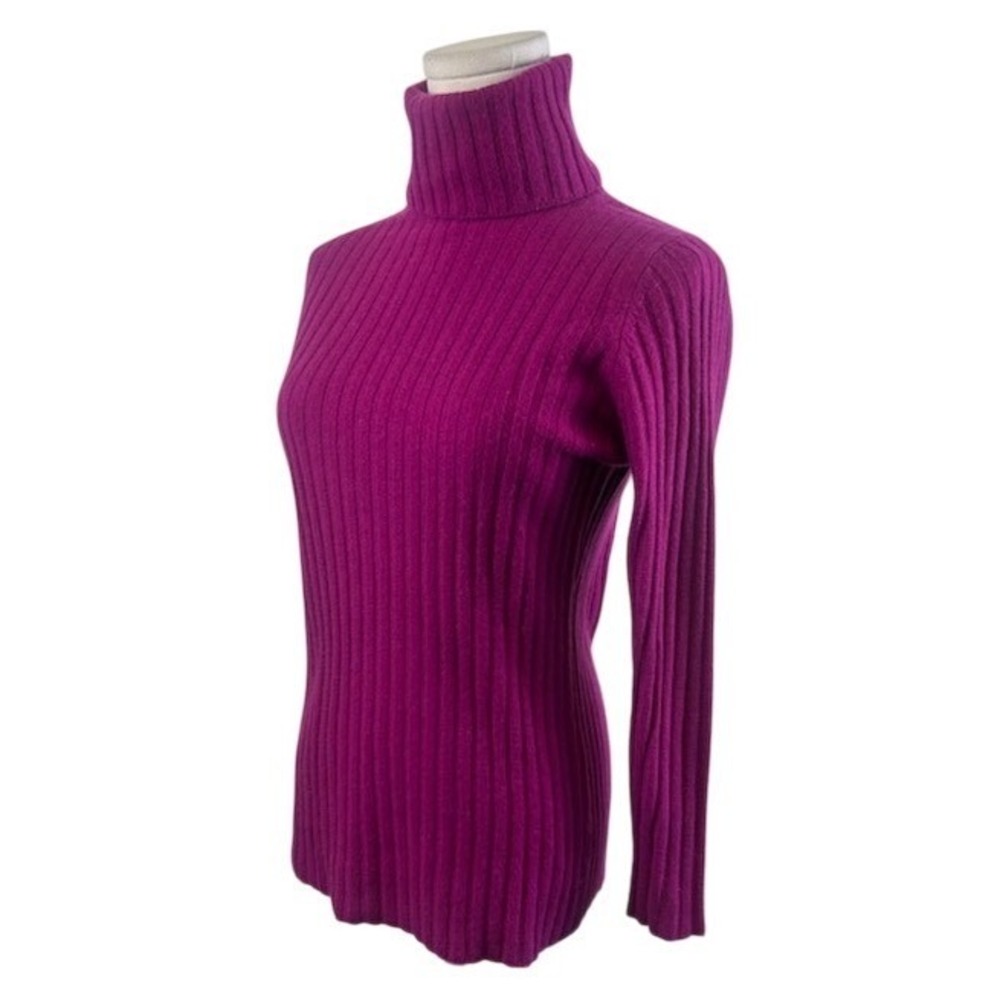 Claudia Nichole‎ 100% Cashmere Purple Turtleneck Sweater Women's Size Small